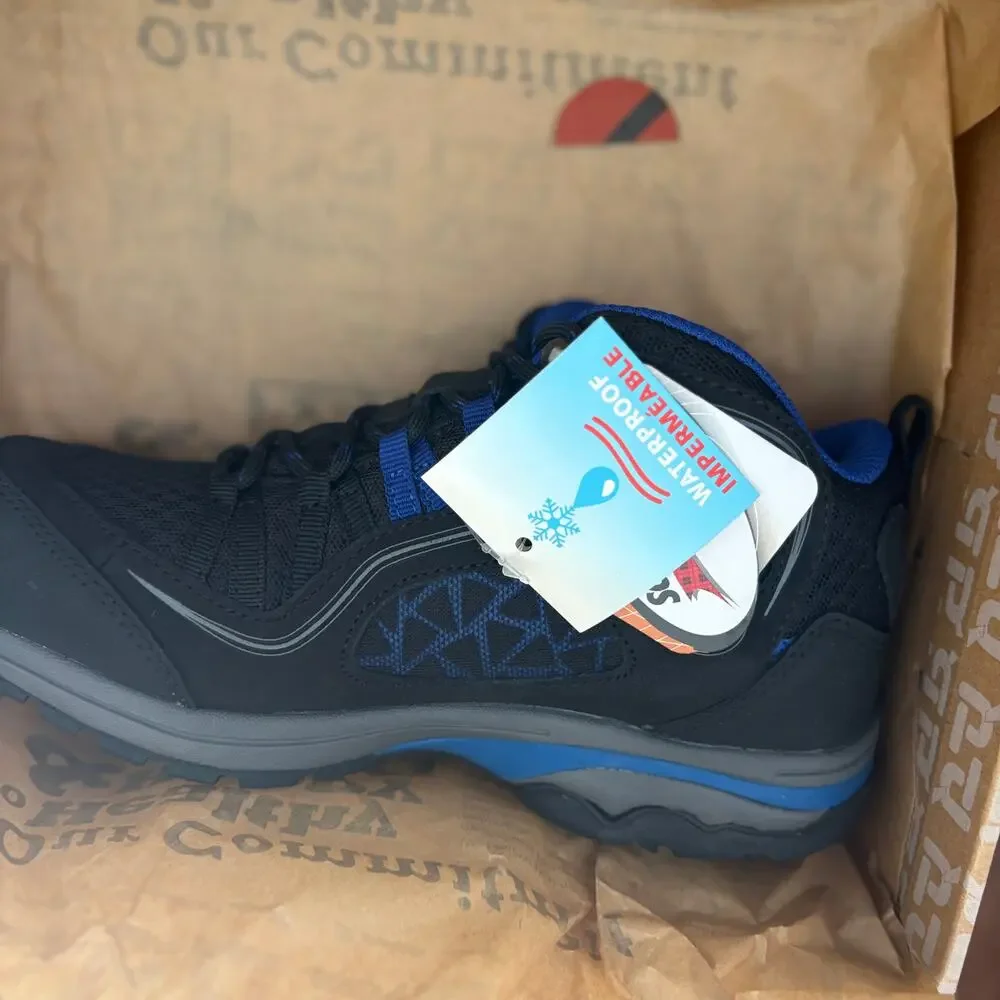 Propet Womens Peak Hiking Boots 6.5 NWT Black Blue Ankle Camp Waterproof Climb